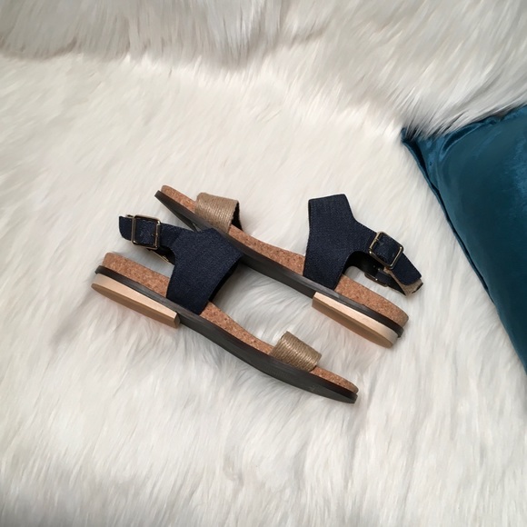 NWOT FarylRobin Denim & Cork Sandals from Anthro - Picture 3 of 6